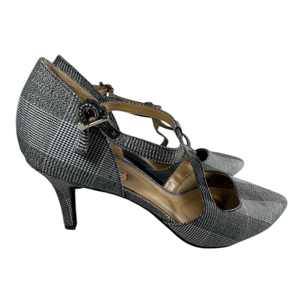 Abella Heels Womens‎ 11M Plaid Pumps Comfort Low Heel Strappy Academic New Y2K